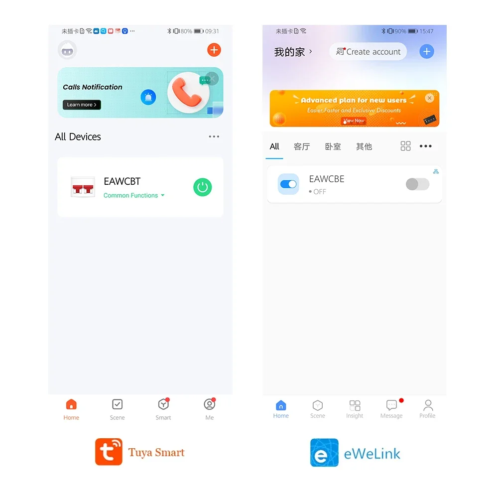 Description Picture 2 of item1P 1P+N WiFi Smart Circuit Breaker Time Relay Switch Remote Control by Tuya Smart /eWeLink App for Alexa Google Home Assistant