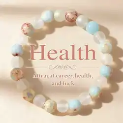 Radiant Quartz & Ocean Sediment Beaded Bracelet - Unisex Shoushan Stone Harmony Jewelry (Health one)