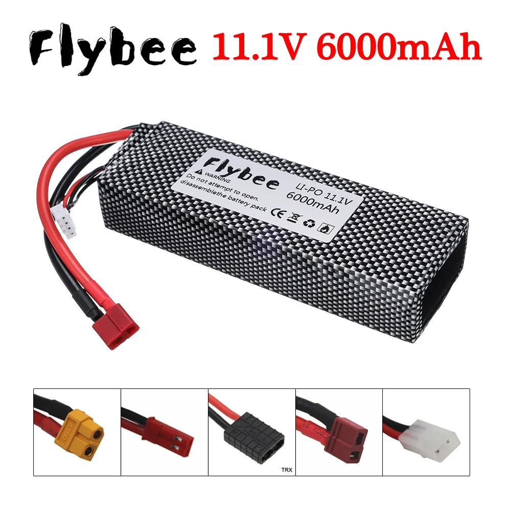 

3s 11.1v 6000mAh High Capacity Power Battery For RC Drone Quadcopter Spare Part RC Helicopter Car Boat 11.1v Lipo Battery