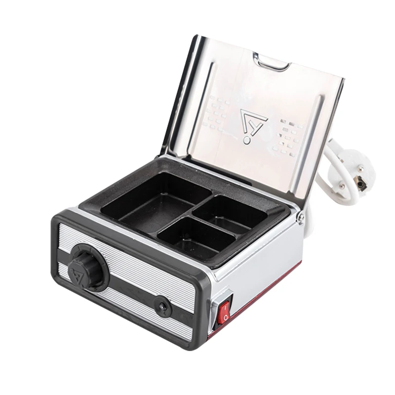 3 Wells Dental Wax Heater Pot Tri-Slot Paraffin Equipment Analog Melter for Dental Lab