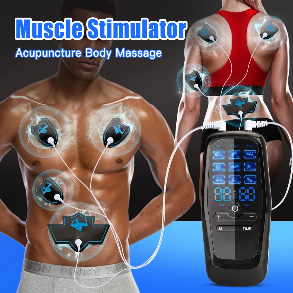 EMS Eletric Muscle Stimulation USB Physiotherapy Tens Unit Machines Pulse Impulse Mini Full Body Massager Slimming Machine