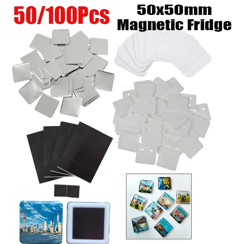 50x50mm Square DIY Pin Button Badge Parts Button Making Supplies