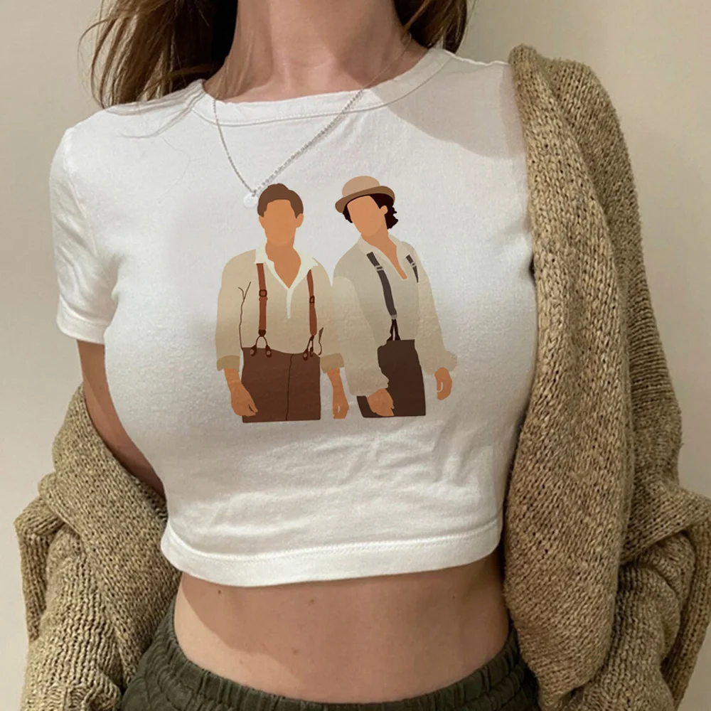 the Vampire Diaries streetwear  vintage crop top Woman gothic  cute goth crop top tee 3