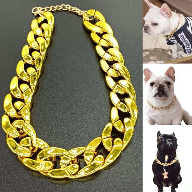 Pet Necklace for Dog Luxury Full Diamond Iced out Cuban Link Chain Collar  Gold Color Metal Cuban Chain Pet Jewelry Accessories - AliExpress