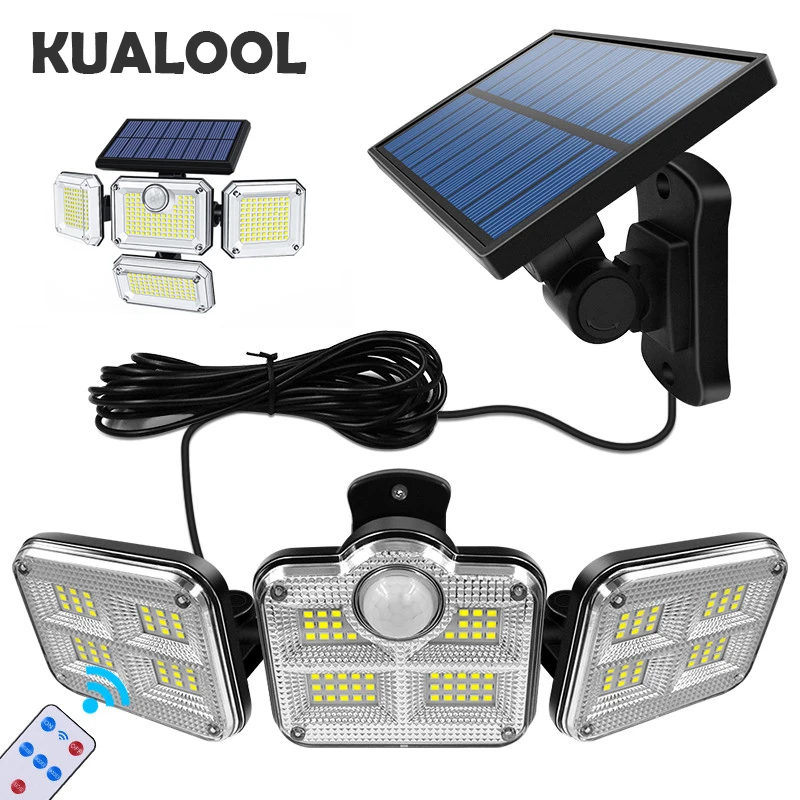 New 50w Solar Light 333LED IP65 Waterproof Outdoor Indoor Split Garden With Adjustable Head Angle Sensing