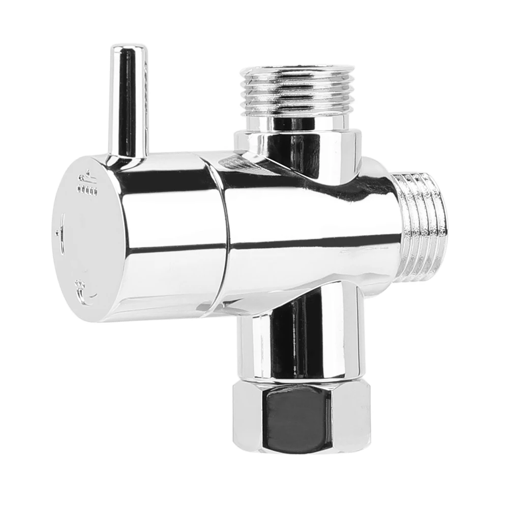 Sbf0495aff1124cdba1e5efefa09aa892E 3 Way Shower Head Diverter Valve G1/2 Three Function Switch Adapter Connector Head faucet Bathroom Accessories Mallzona