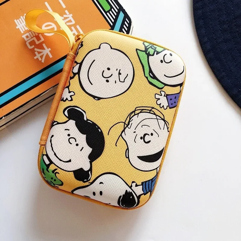 Snoopy Cartoon Cosmetic Organizer Travel Jewelry Zipper Case Boxes Earrings Necklace Ring Portable Waterproof Storage Box Gift 4