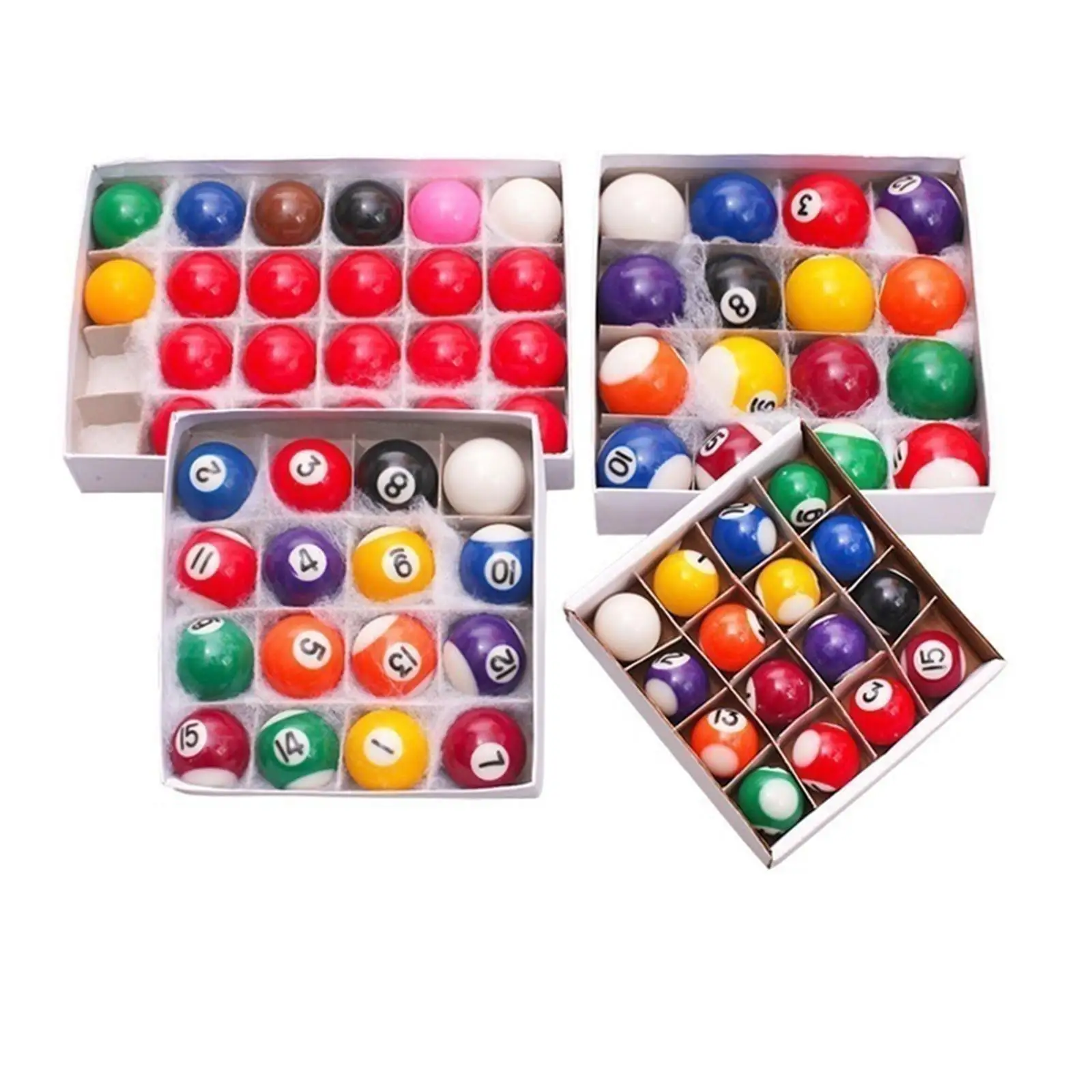 16 Pieces Small Pool Ball Set Mini Billiard Pool Balls Children Billiard Balls Full Set for Recreational Sport Game Room Home