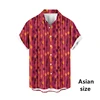 Vintage Striped 3D Print Men Hawaiian Shirts Casual Fashion Lapel Button Short Sleeves Shirt Oversized Summer Unisex Blouse Tops 3