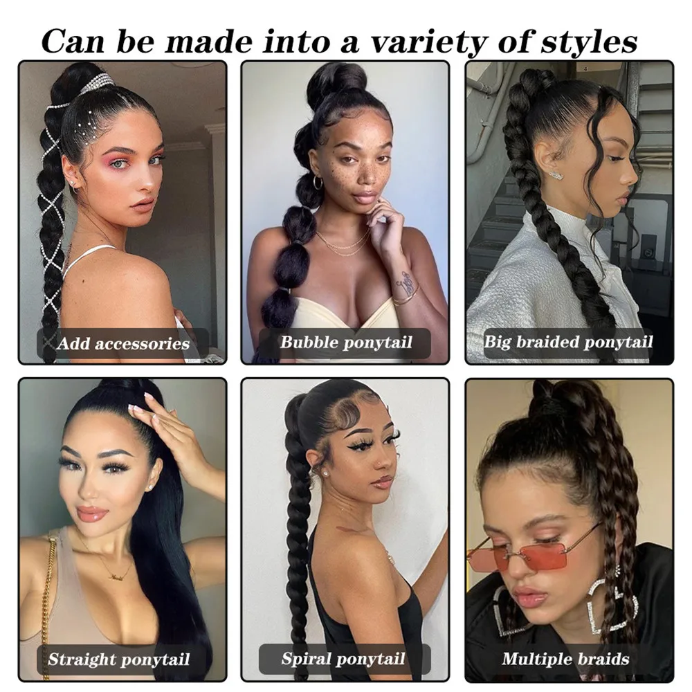 Fashion 80CM Woman Wig Punkstyle Hip-pop Ponytail Twisted Braided Long Wig Girl Dirty Braid Wig Hair Accessories for women