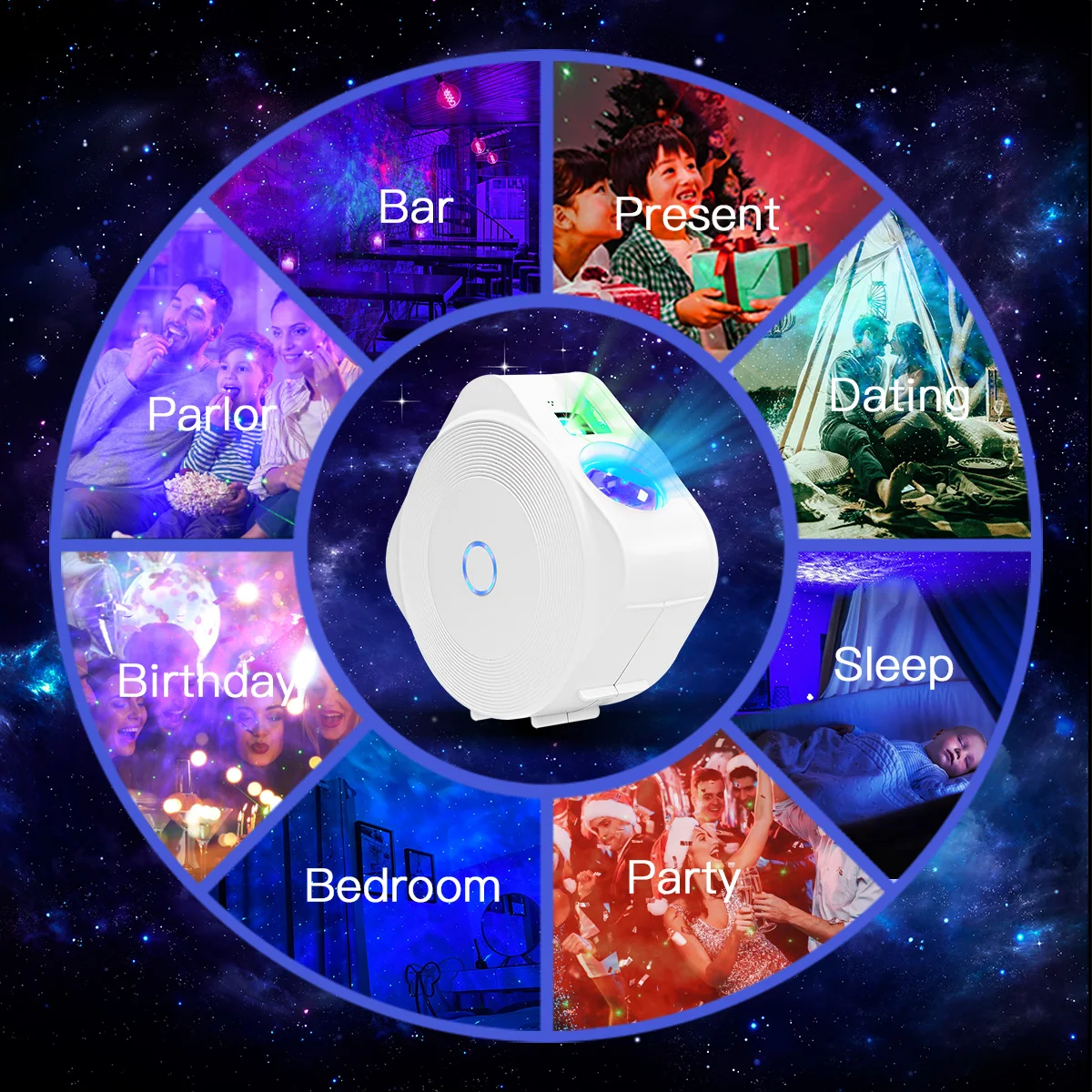 Galaxy Projector Light Tuya Smart Life Smart Star Projector APP Work With Alexa Google Home Colorful Starry Sky LED Night Light