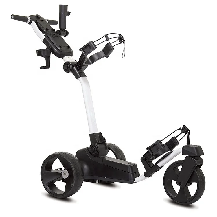 Remote Control Folding Pull Push Golf 3 Wheel Trolley Remote Control Golf Push Trolley