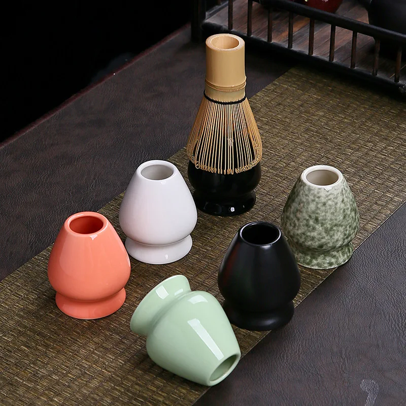 Tea Tray Teaware Matcha Tools Japanese Ceremony Matcha Suit Whisk Green Tea Chasen Holder Stand Bowls Plate Accessories