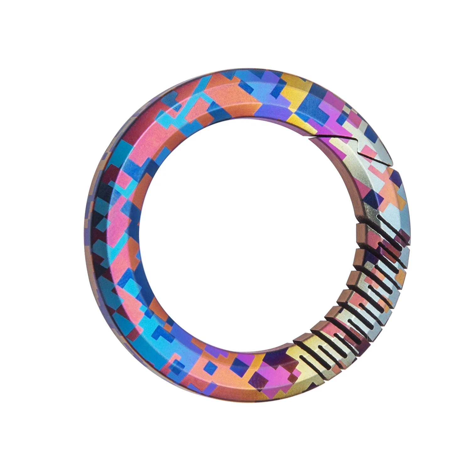 Titanium Alloy Metal Men's Key Chain Light welterweight Waist Hanging Mad Cowhide Car keychain key Ring Universal Key Pendant