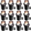 Low Voltage Landscape Lights 12W LED Outdoor In-Ground Waterproof Shielded Well Lights 12V-24V Warm White Paver Lights with Wire 1