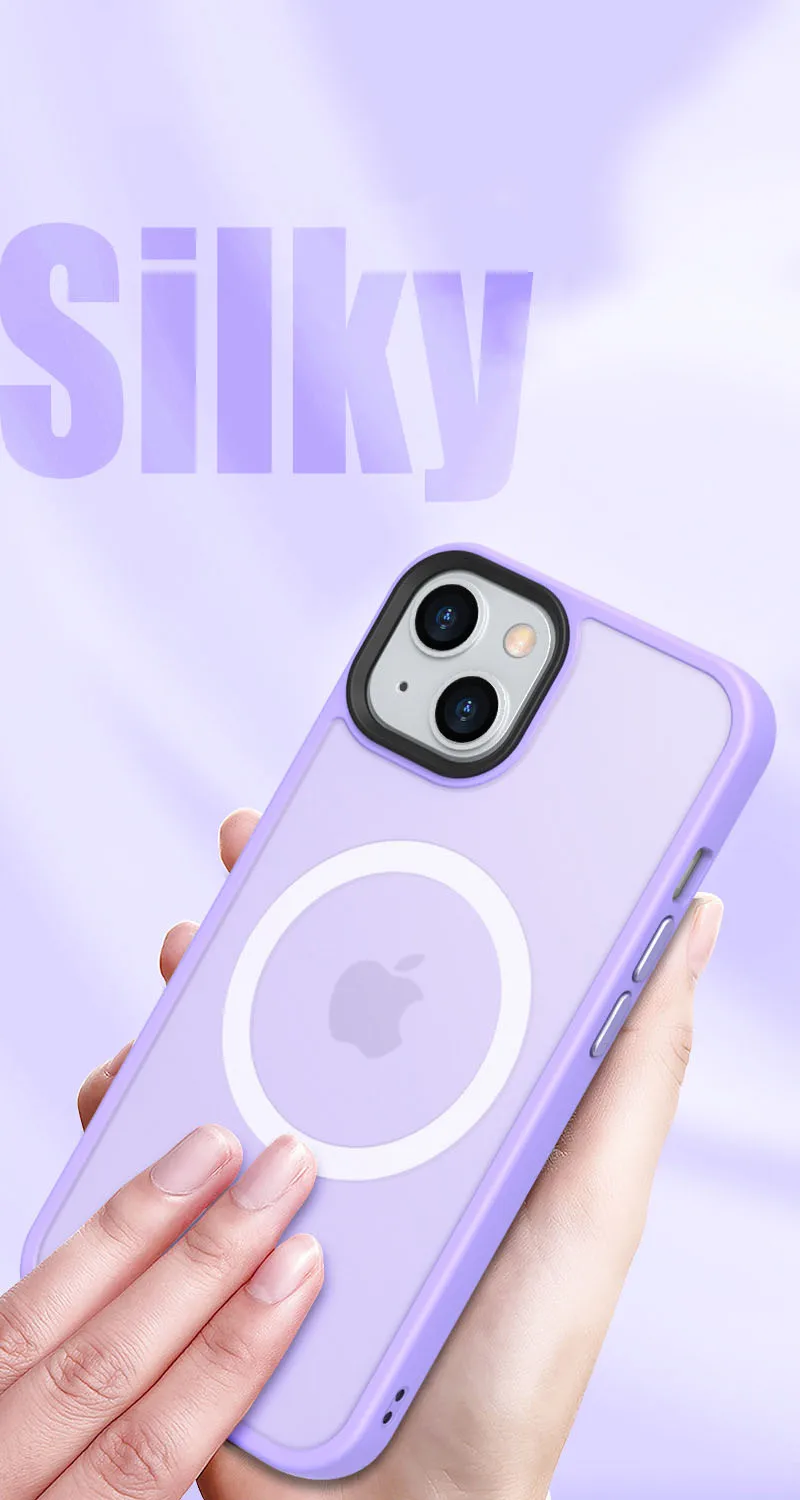 Matte Transparent Case For iPhone 13 12 Pro Max Cover For MagSafe Wireless Charger Lens Protection Shell Shockproof Frosted case iphone 12 pro max