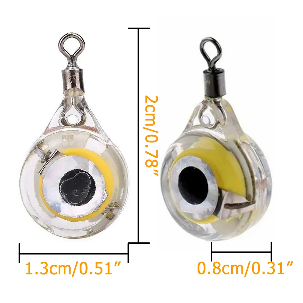 Description Picture 4 of itemMini Fishing Lure Lights Luminous LED Fishing Bait Lamp Waterproof Eye Shape Lure Trap Light Colorful Underwater Fishing Tools
