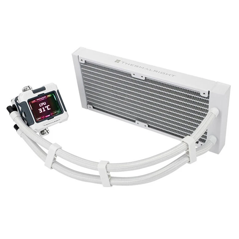 N15R-Thermalright FW 240 X No Fan Version,All -In -One Water -Cold Radiator 2.4 -Inch LCD Display Screen,Support LGA1