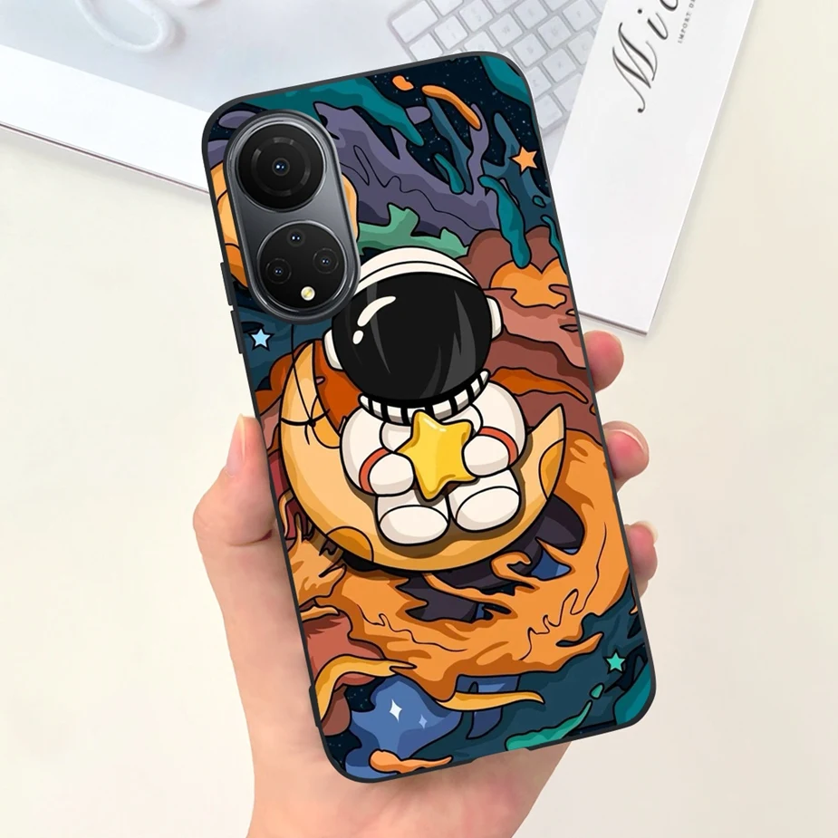 Cute Astronauts Cartoon Soft TPU Phone Case Cover