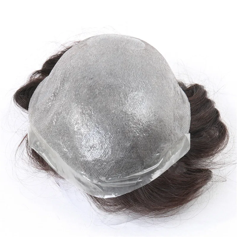 Human Hair Toupee Thin Skin 0.03mm Natural Hair Men Toupee Human Hair Men Wig Replacement Systems Piece Prosthesis Capillary Hombre Male Wigs
