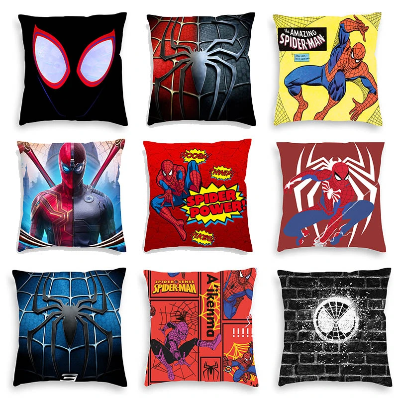 Funda de almohada de Spiderman, cubierta de cojín de superhéroe, decoración para  silla, sofá, asiento para el hogar, amigo, niño, decoración para Baby  Shower, regalo de fiesta| | - AliExpress