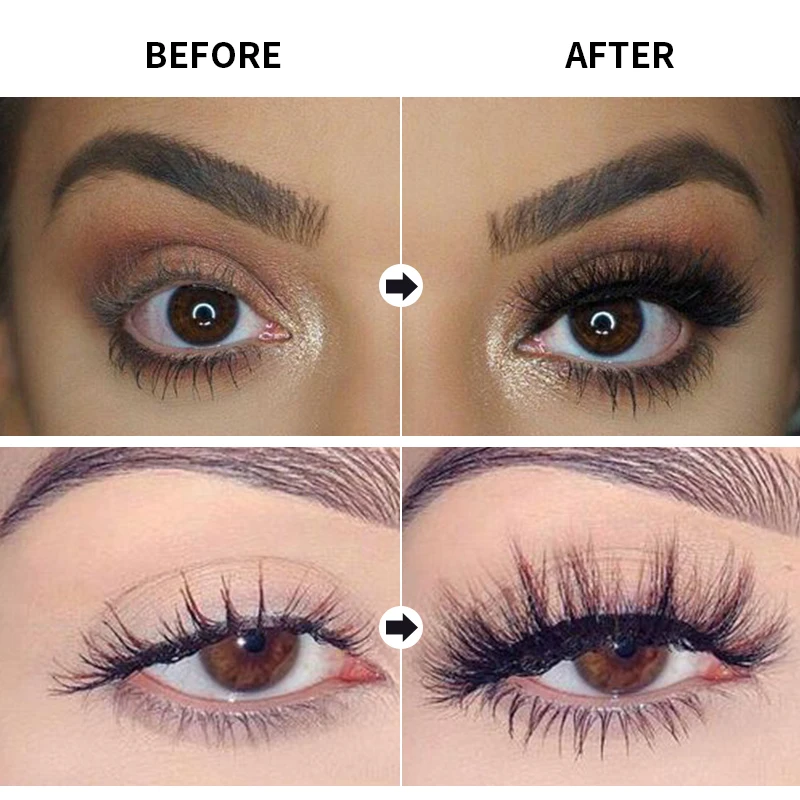 4D Silk Fiber Lash Curling Waterproof Thick Mascara for Eyelash Extension Black Thick Long Eye Lashes Mascara Makeup Cosmetics