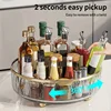 Rotating Tray Spice Rack Pantry Cabinet Turntable Base Storage Bin Kitchen Organizer For Seasoning Cosmetic Storage Box Gift 5