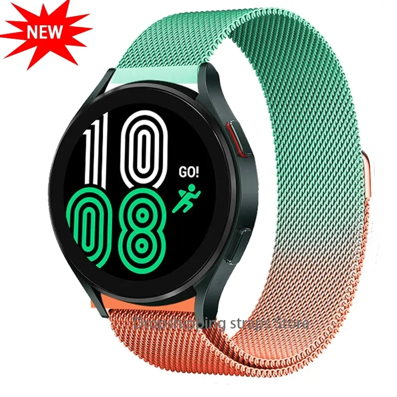 Elegant Milanese Loop Stainless Steel Watch Band, Adjustable 20mm/22mm Bracelet Strap