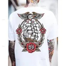  Men's T-shirt Japan Print Short Sleeve T Shirt For Men 3D Tops Tees Vintage Street Clothing Oversized Tee Shirt Man Clothes 