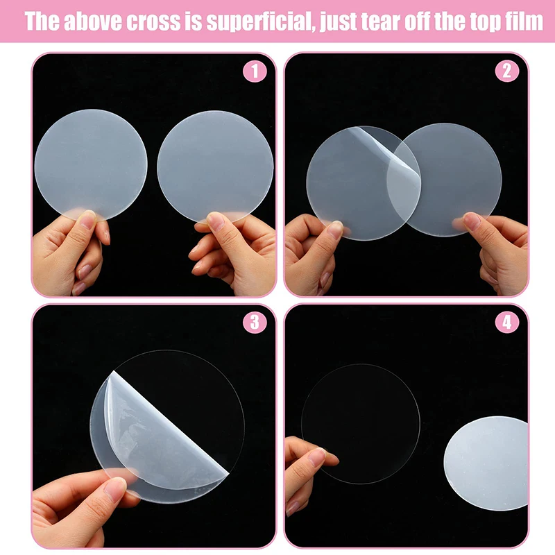 4 inch Round Clear Acrylic Sheet Transparent Plastic Blank Disc Circle Sign Panel for Valentines St.Patrick's Day Easter 12 Pcs