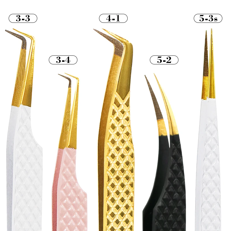 1pcs Eyelashes Tweezers Anti-static Eyelash Extension Tweezer Fan Lash Eyebrow Tweezers Straight Excellent Closure For Fiber Tip 3