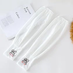Enhanced Sun Protection Ice Silk Cooling Sleeves for Women & Kids - Summer UV - Blocking Loose - Fit Arm Coverage (WHITE)