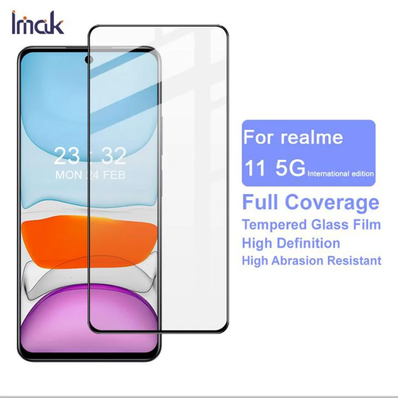 

Защита экрана IMAK с полным покрытием для Realme 11 5G, защита экрана из закаленного стекла для Realme 11 5G, чехлы