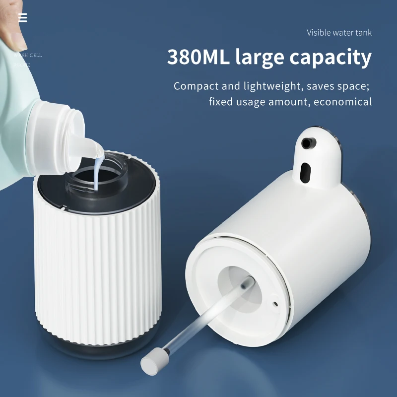 Type C Rechargeable Automatic Soap Dispenser Touchless Foaming Soap Dispenser 380MLUSB Electric IPX5 Waterproof Soap Dispenser