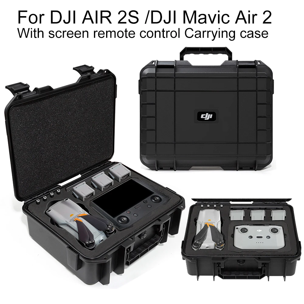 Portable Case Explosion-Proof Box ABS Suitcase for DJI AIR 2S With Screen Remote Control for Mavic Air 2 Storage Box Accessories drone accessories drone storage bag dji case drone case handbag case camera carrying case
