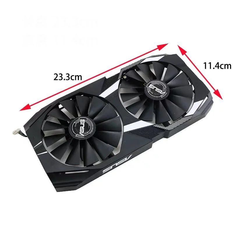 Ventilador de Refrigeração para Asus Radeon rx 580 Duplo oc Placa Gráfica do Jogo Ventilador de Refrigeração Fdc10m12d9-c 95 mm Rx580 - Imagem 5