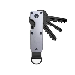 Sleek Metal Key Organizer - Compact Minimalist Key Holder (GRAY)