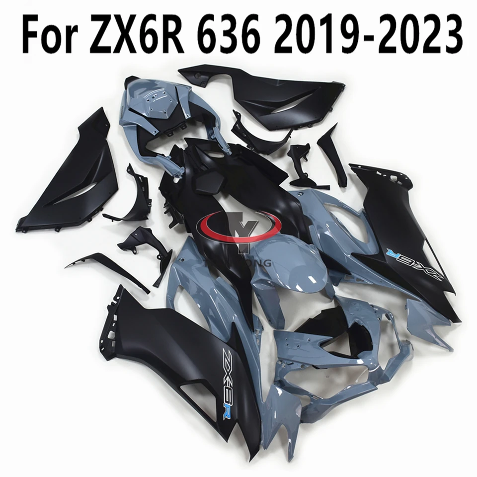 Matte Black Glossy Cement Gray Motorcycle For ZX6R ZX 6R 636 2019