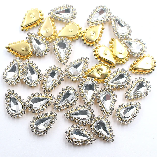 Sew Rhinestone Crystals Gold Claw  Crystal Strass Sewing Clothes - 30pcs  Glass Sew - Aliexpress