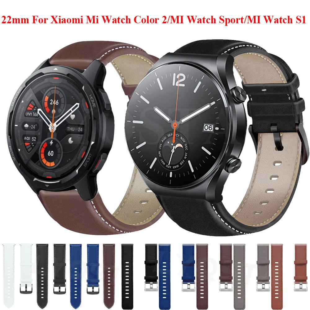 Per Xiaomi Mi Watch Color 2 Cinturino Cinturino In Vera Pelle 22Mm Cinturino Per Orologio Per Xiaomi Mi Watch S1/Mi Watch Sport Wristband Wristband