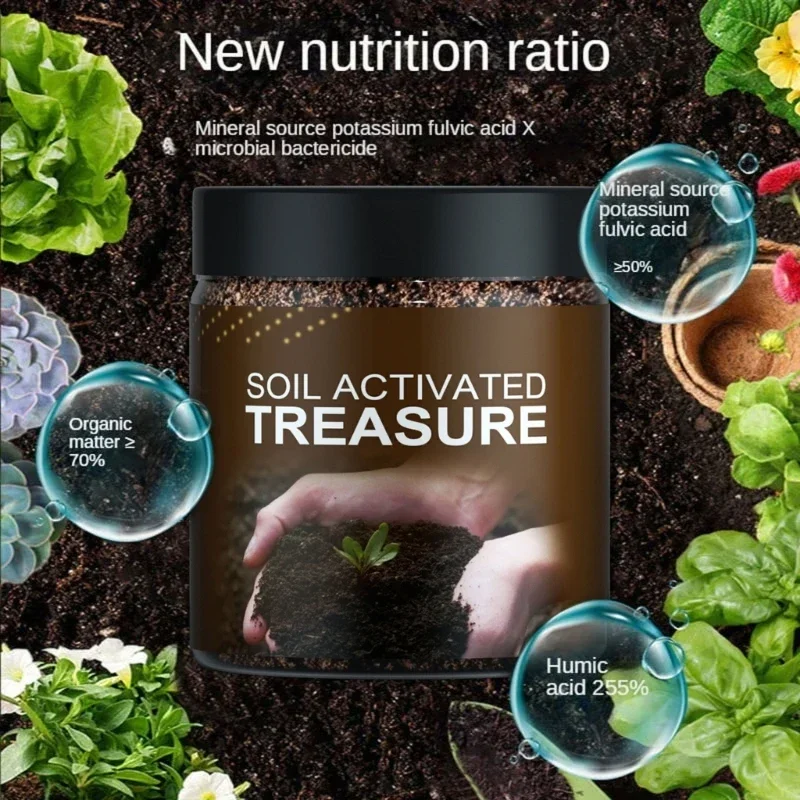 Root Stimulator 100/200g Soil Activated Treasure Soil Activators Potting Seedling Compost for Garden Plant Rooting Landscaping