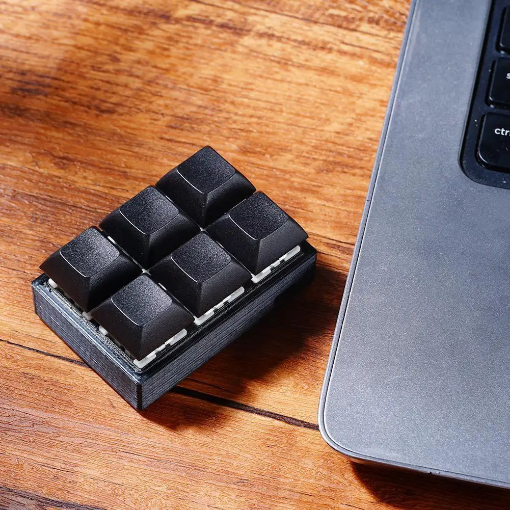 USB 사용자 정의 프로그래밍 가능 매크로 키패드 스위치 원 키 블루 키 키보드, 6 키 키보드, 미니 기계식 단축키 P7X6