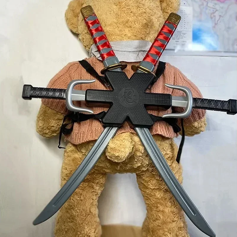 1: 1 Ninja Set Halloween Children's Japanese Samurai Cosplay Toys Knife Set Dart Toy Model Gifts Collection Bizarre Toys