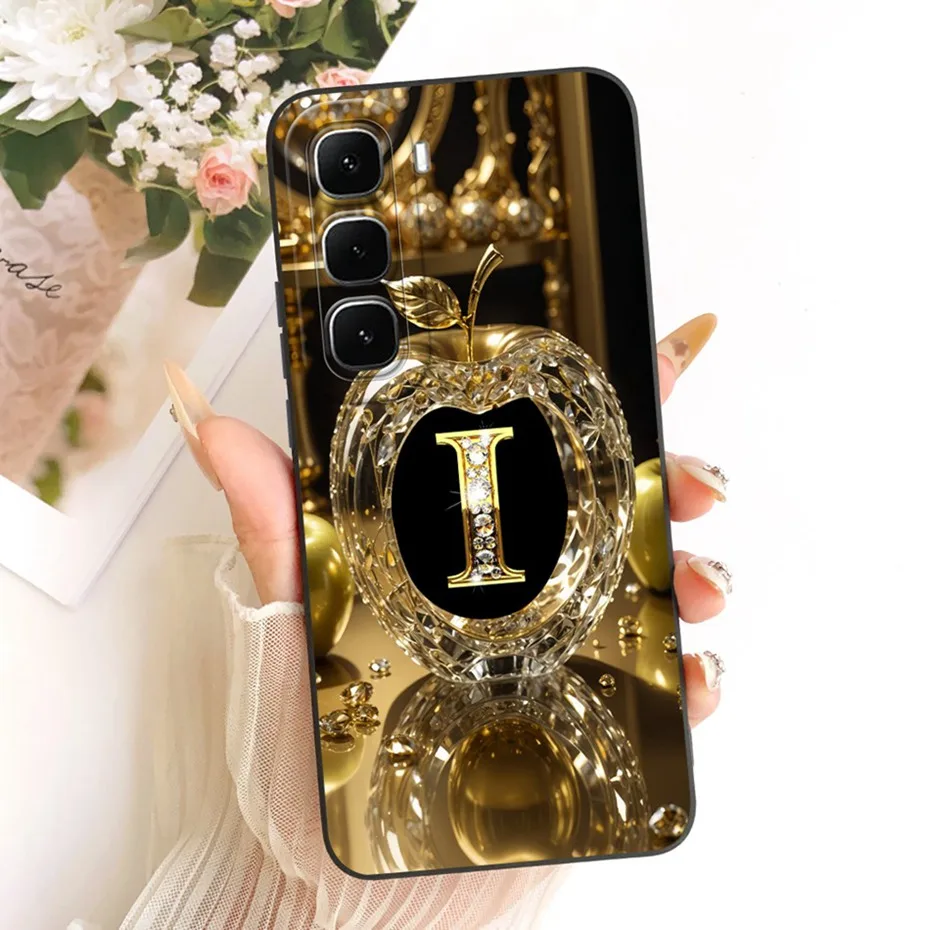 Stylish Initial Letter Shockproof Soft Silicone Phone Case