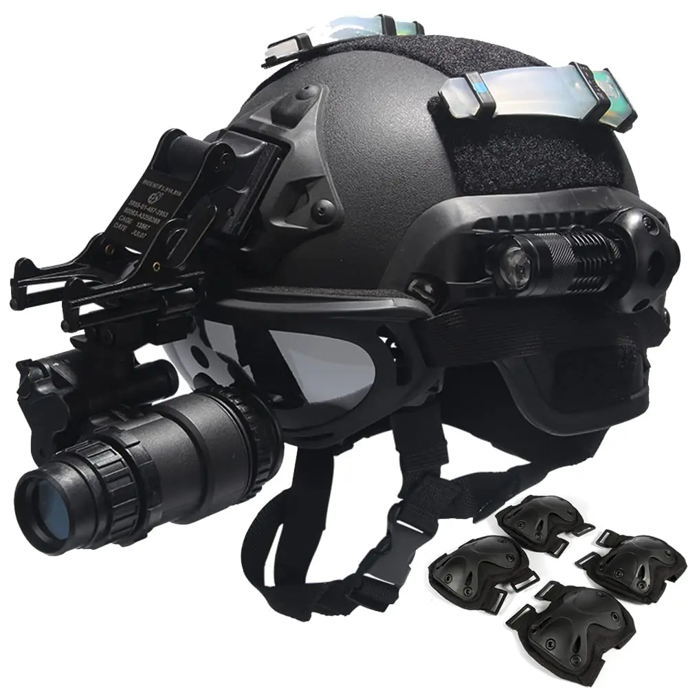 Mich 2000 tactische veiligheidshelm, met masker- en brilsets, met NVG Mich 2000 tactische veiligheidshelm, met masker- en brilsets, met NVG