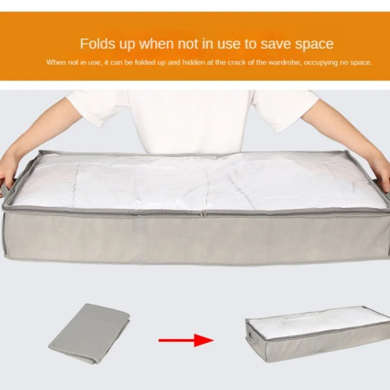 6PCS Quilt Storage Bag Large Capacity Quilt Storage Box Foldable Clothes Dust Storage Box Underbed Storage Boxes 4