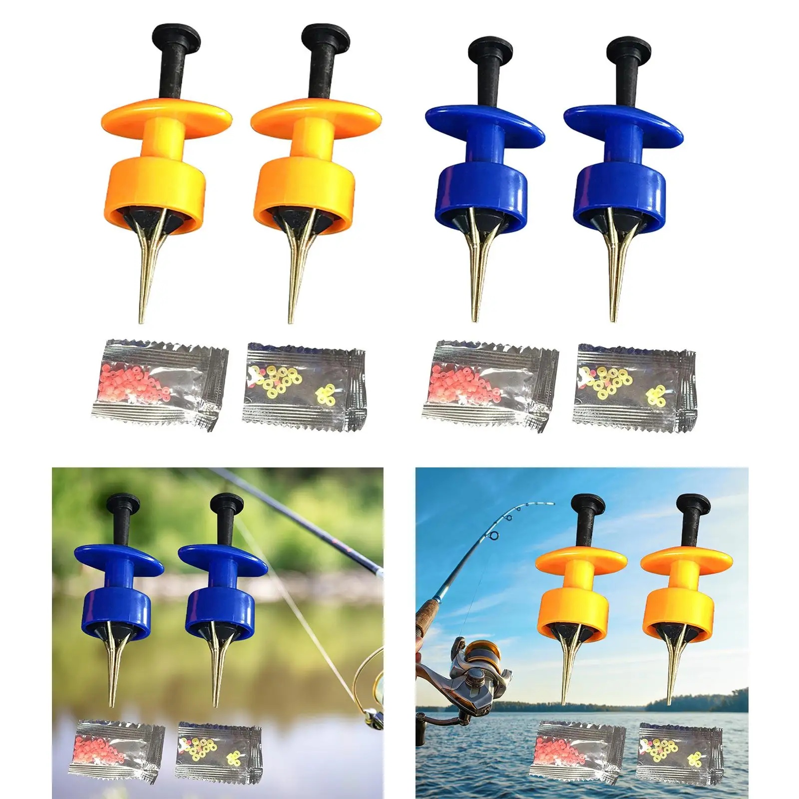 Live Bloodworms Lure Clips Portable Stainless Steel Red Worm Clip Grip Fishing Accessories Baits Clips Fishing Rubber Bands