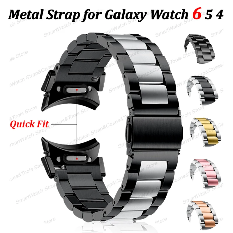 Cinturino Rapido In Metallo Senza Spazi Vuoti Per Samsung Galaxy Watch6 Cinturino In Acciaio Inossidabile Da 40Mm 44Mm Per Galaxy Watch6 Classic 43Mm 