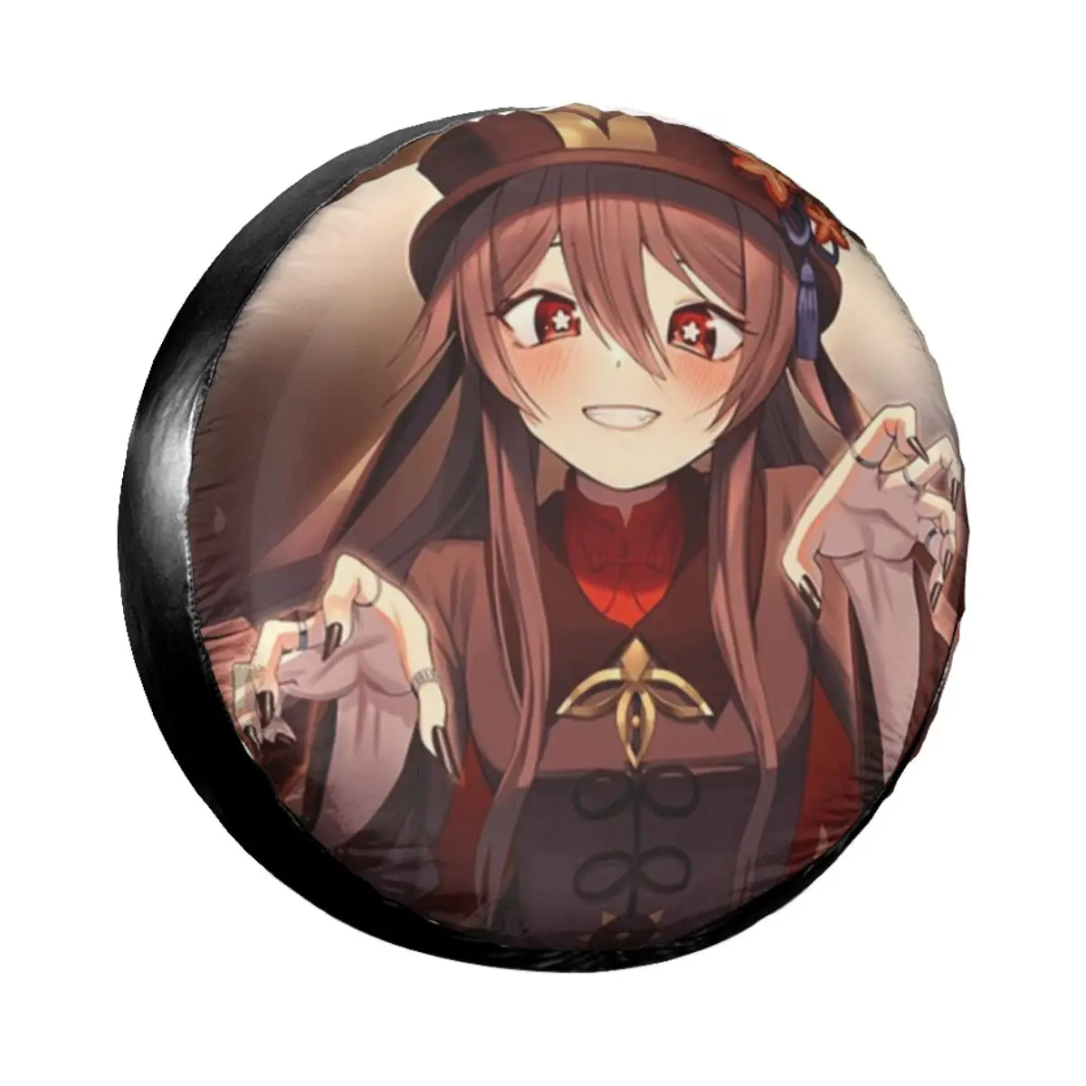 

Новинка чехол Kawaii Hu Tao Genshin Impact для запасных колес для видеоигр Jeep Honda водонепроницаемые Аксессуары для автомобилей