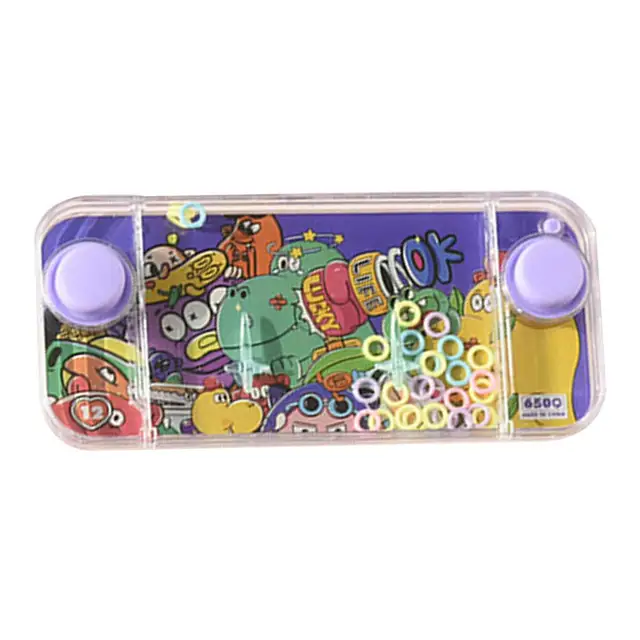 Mini Jeu D’eau à Anneaux – Jeu De Voyage Rétro Pour Enfants (licorne, Bleu) – Sans Piles, Amusant Et Portable